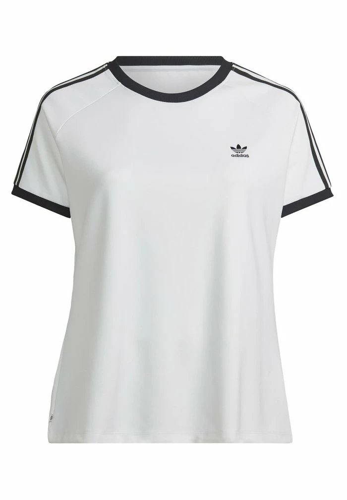 Adidas Originals CLASSICS SLIM 3-STRIPES PLUS SIZE - Print T-shirt - White 6 Adidas Originals CLASSICS SLIM 3-STRIPES PLUS SIZE - Print T-shirt - White - Image 6