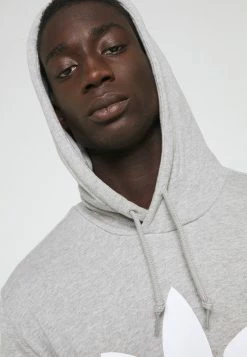 Adidas Originals TREFOIL - Hoodie - Medium Grey Heather/white -Adidas Originals Shop 7eccc68e49004b7bbbd545f3509e88d0