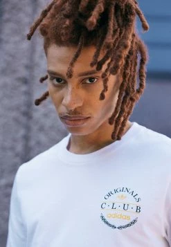 Adidas Originals CLUB LOGO TEE - Print T-shirt - White -Adidas Originals Shop 809f3b0faa4a460fa14c00b158502ddb