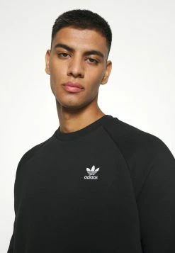 Adidas Originals ESSENTIAL CREW - Sweatshirt - Black -Adidas Originals Shop 82f5aba46de042a2aa0c0d0c80108158