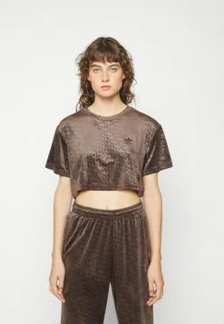 Adidas Originals CROPPED TEE - Basic T-shirt - Dark Brown 9 Adidas Originals CROPPED TEE - Basic T-shirt - Dark Brown -Adidas Originals Shop 83d141aedd534a1083f548cc8220b936