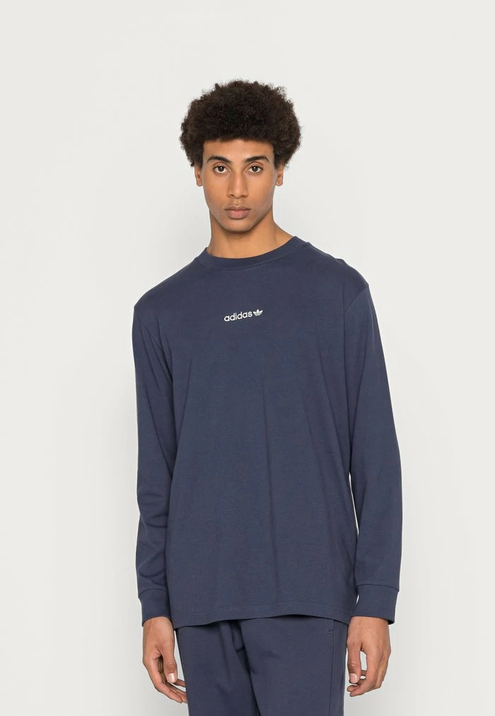 Adidas Originals LONG SLEEVE - Long Sleeved Top - Navy 1 Adidas Originals LONG SLEEVE - Long Sleeved Top - Navy