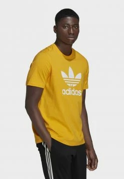 Adidas Originals TREFOIL UNISEX - Print T-shirt - Yellow -Adidas Originals Shop 86cbc4aeb7404b7a8d33b1c98c0fb2ee
