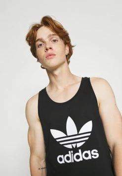 Adidas Originals TREFOIL - Top - Black/white -Adidas Originals Shop 8999fcbb15a04423b516c4aa9317a56a