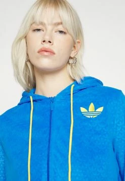 Adidas Originals ZIP HOOD - Zip-up Sweatshirt - Bluebird -Adidas Originals Shop 8a1dd8be168f4e30bad64adaeb0d5a83