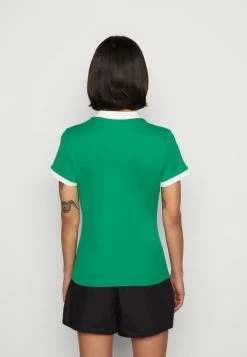 Adidas Originals V NECK TEE 70S PACK - Print T-shirt - Green -Adidas Originals Shop 8a66a1ce08bc4515883ad5d3190e8616