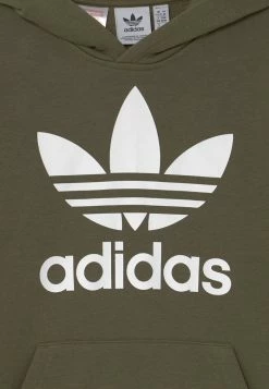 Adidas Originals TREFOIL HOODIE UNISEX - Hoodie - Focus Olive/white -Adidas Originals Shop 8bcfe4196f274b3eaeb95eec46c14dc2