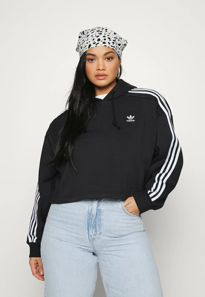 Adidas Originals ADICOLOR CLASSICS CROP - Hoodie - Black 6 Adidas Originals ADICOLOR CLASSICS CROP - Hoodie - Black - Image 6