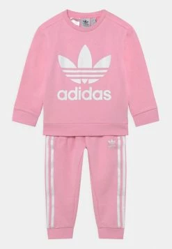 Adidas Originals CREW UNISEX SET - Tracksuit - True Pink/white