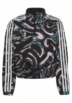 Adidas Originals Zip-up Sweatshirt - Black/bliss Lilac/semi Mint Rush