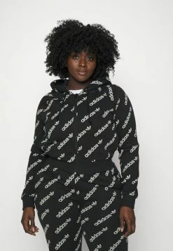 Adidas Originals CROPPED MONO - Zip-up Sweatshirt - Black -Adidas Originals Shop 90f4cc4a3fd14cbfb7304dacedadb8cd