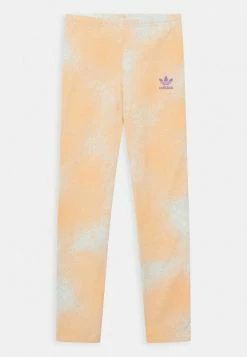 Adidas Originals Leggings - Trousers - Almost Blue/hazy Orange