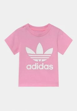 Adidas Originals TREFOIL TEE UNISEX - Print T-shirt - True Pink/white