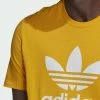 Adidas Originals TREFOIL UNISEX - Print T-shirt - Yellow