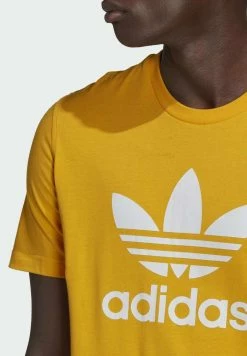 Adidas Originals TREFOIL UNISEX - Print T-shirt - Yellow