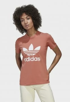 Adidas Originals TREFOIL TEE - Print T-shirt - Brown