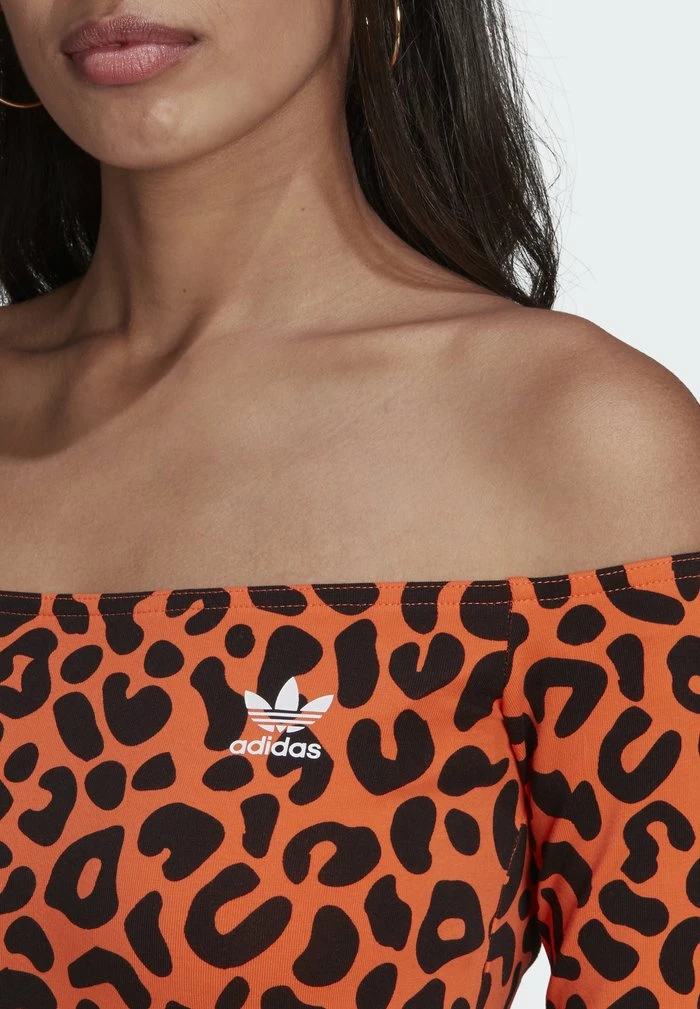 Adidas Originals RICH MNISI - Jersey Dress - True Orange/black 4 Adidas Originals RICH MNISI - Jersey Dress - True Orange/black - Image 4