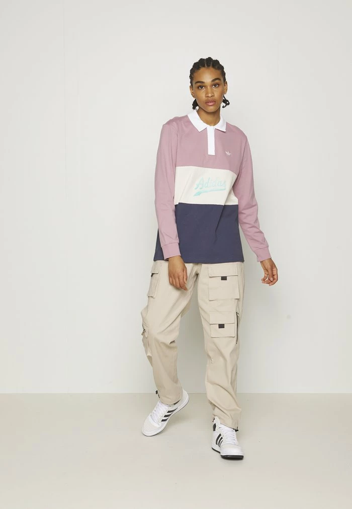 Adidas Originals LONG SLEEVE - Polo Shirt - Magic Mauve/shadow Navy 5 Adidas Originals LONG SLEEVE - Polo Shirt - Magic Mauve/shadow Navy - Image 5