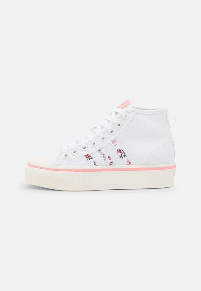 Adidas Originals NIZZA PLATFORM MID - High-top Trainers - Footwear White/glory Pink/off White 2 Adidas Originals NIZZA PLATFORM MID - High-top Trainers - Footwear White/glory Pink/off White - Image 2