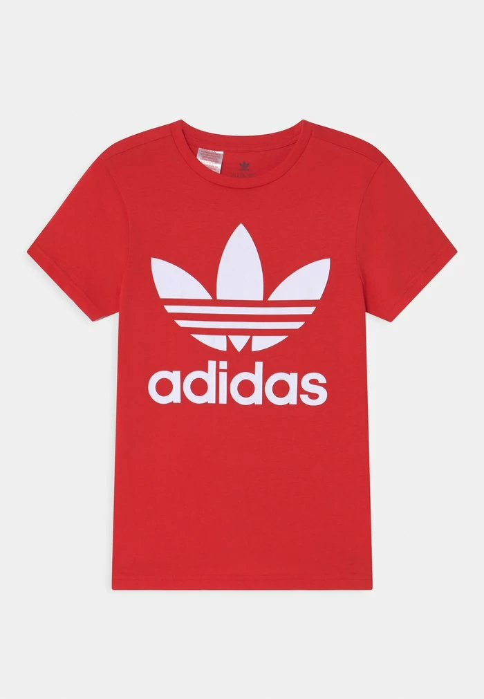 Adidas Originals TREFOIL TEE UNISEX - Print T-shirt - Vivid Red/white 1 Adidas Originals TREFOIL TEE UNISEX - Print T-shirt - Vivid Red/white