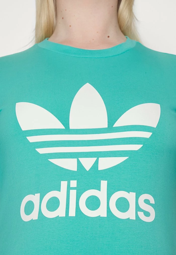 Adidas Originals TREFOIL TEE - Print T-shirt - Semi Mint Rush 8 Adidas Originals TREFOIL TEE - Print T-shirt - Semi Mint Rush - Image 8