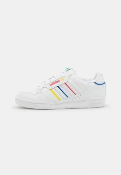 Adidas Originals CONTINENTAL 80 STRIPES UNISEX - Trainers - Footwear White/yellow/blue