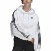 Adidas Originals ADICOLOR CLASSICS CROP - Hoodie - White