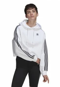 Adidas Originals ADICOLOR CLASSICS CROP - Hoodie - White