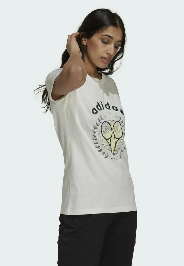 Adidas Originals TENNIS LUXE GRAPHIC ORIGINALS - Print T-shirt - Off White 4 Adidas Originals TENNIS LUXE GRAPHIC ORIGINALS - Print T-shirt - Off White - Image 4