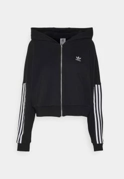 Adidas Originals ZIP HOODIE - Zip-up Sweatshirt - Black -Adidas Originals Shop a33f08f7a9df476b9bd03d65eb051986
