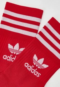 Adidas Originals MID CUT 3 PACK UNISEX - Socks - White/bliss Pink/vivid Red -Adidas Originals Shop a4d5bf3ca8f547889888702ca5b14b8b