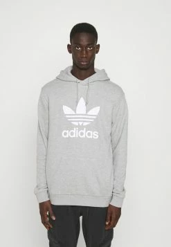 Adidas Originals TREFOIL - Hoodie - Medium Grey Heather/white
