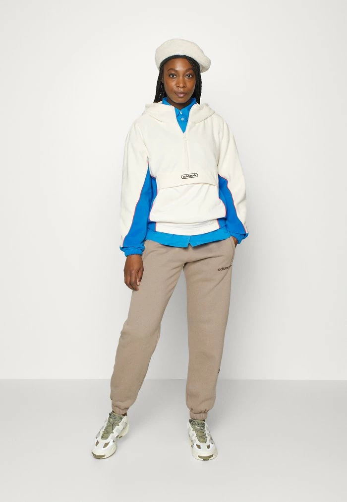 Adidas Originals HOODIE - Fleece Jumper - White/bluebird 6 Adidas Originals HOODIE - Fleece Jumper - White/bluebird - Image 6