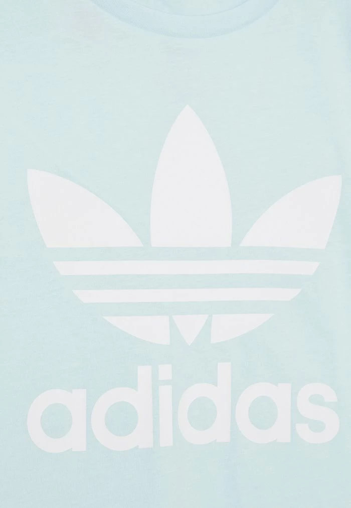 Adidas Originals TREFOIL TEE UNISEX - Print T-shirt - Almost Blue/white 3 Adidas Originals TREFOIL TEE UNISEX - Print T-shirt - Almost Blue/white - Image 3