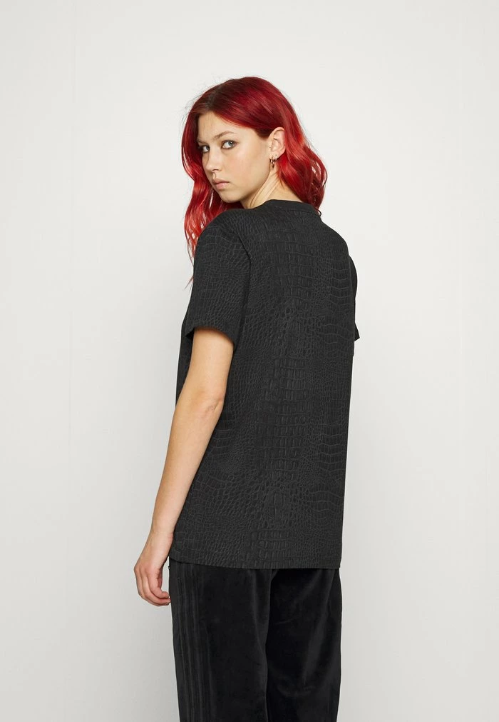 Adidas Originals TEE - Print T-shirt - Black/carbon 4 Adidas Originals TEE - Print T-shirt - Black/carbon - Image 4