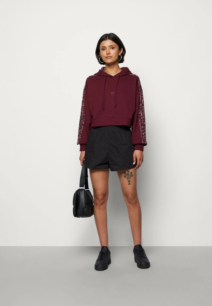 Adidas Originals LEOPARD CROPPED HOODY - Hoodie - Maroon/multicolor 2 Adidas Originals LEOPARD CROPPED HOODY - Hoodie - Maroon/multicolor - Image 2