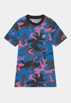 Adidas Originals TEE UNISEX - Print T-shirt - Pulse Blue/carbon/black/bliss Pink