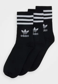 Adidas Originals MID CUT 3 PACK UNISEX - Socks - Black/white