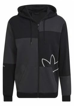 Adidas Originals SPRT FT ZIP HDY - Zip-up Sweatshirt - Black/carbon -Adidas Originals Shop abc4242282cb49b396a73408e34fa8ac