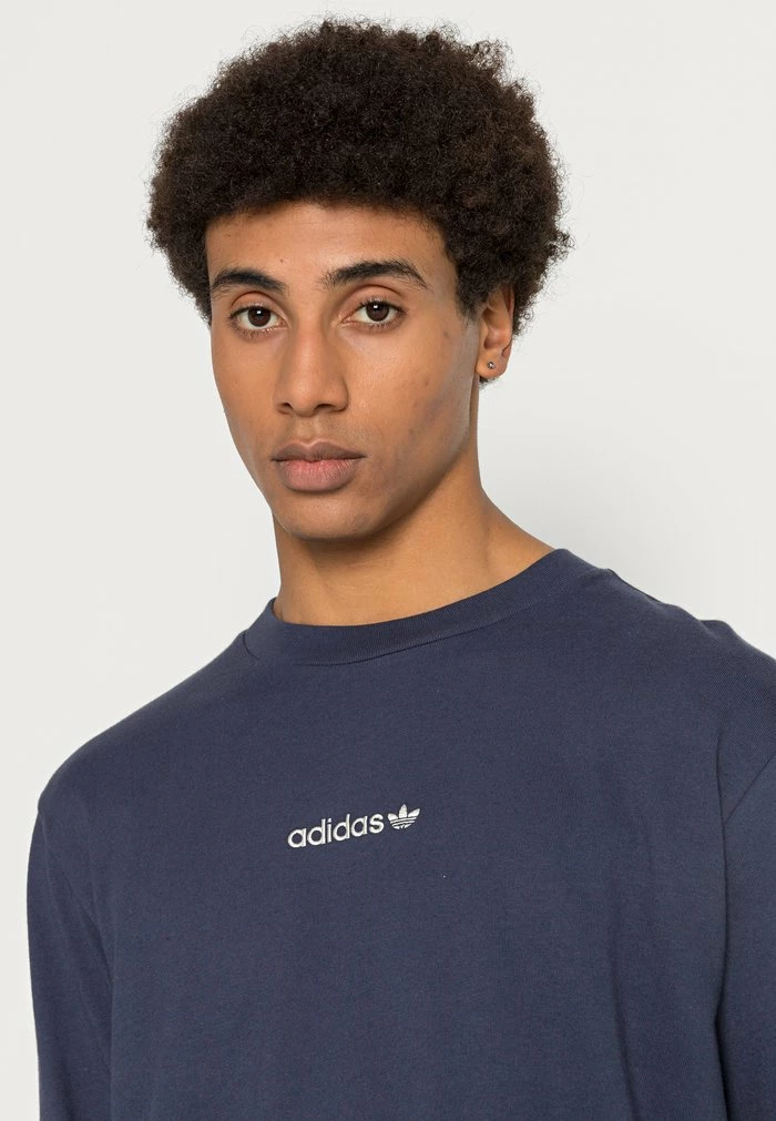 Adidas Originals LONG SLEEVE - Long Sleeved Top - Navy 5 Adidas Originals LONG SLEEVE - Long Sleeved Top - Navy - Image 5