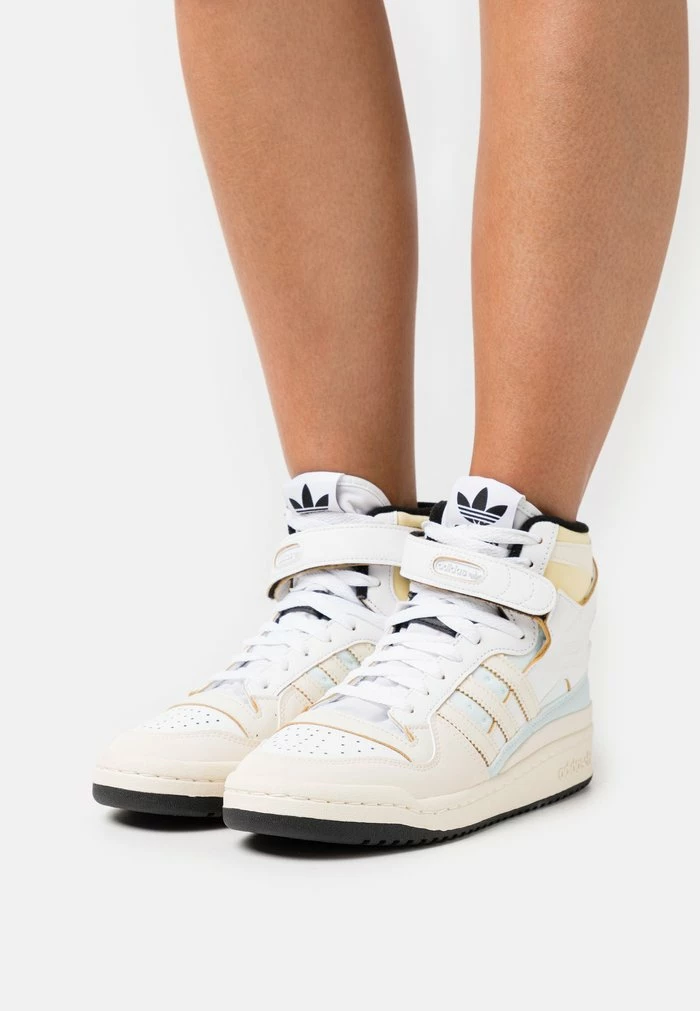 Adidas Originals FORUM - High-top Trainers - White/cream White/almost Blue 1 Adidas Originals FORUM - High-top Trainers - White/cream White/almost Blue
