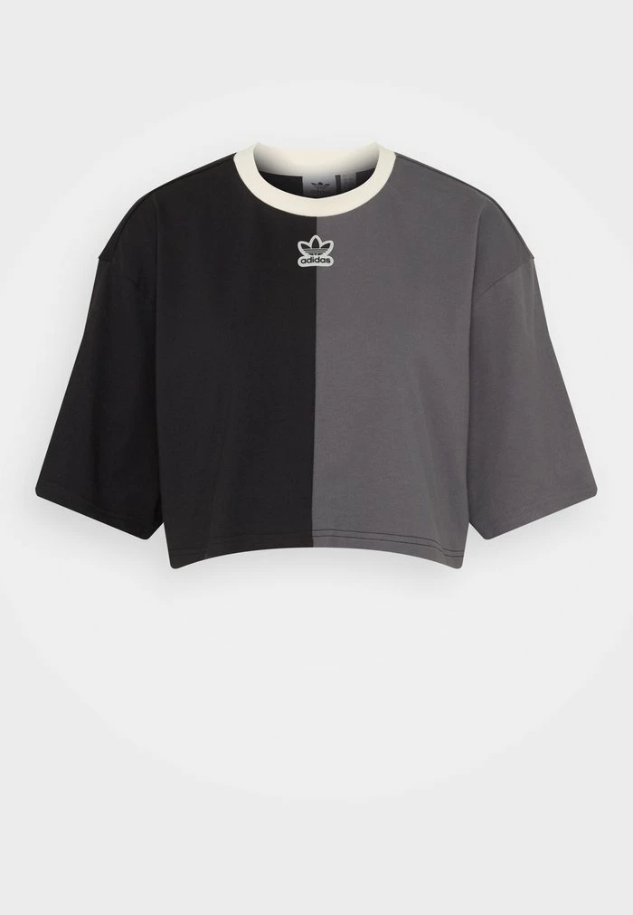 Adidas Originals CROPPED TEE - Print T-shirt - Black 6 Adidas Originals CROPPED TEE - Print T-shirt - Black - Image 6