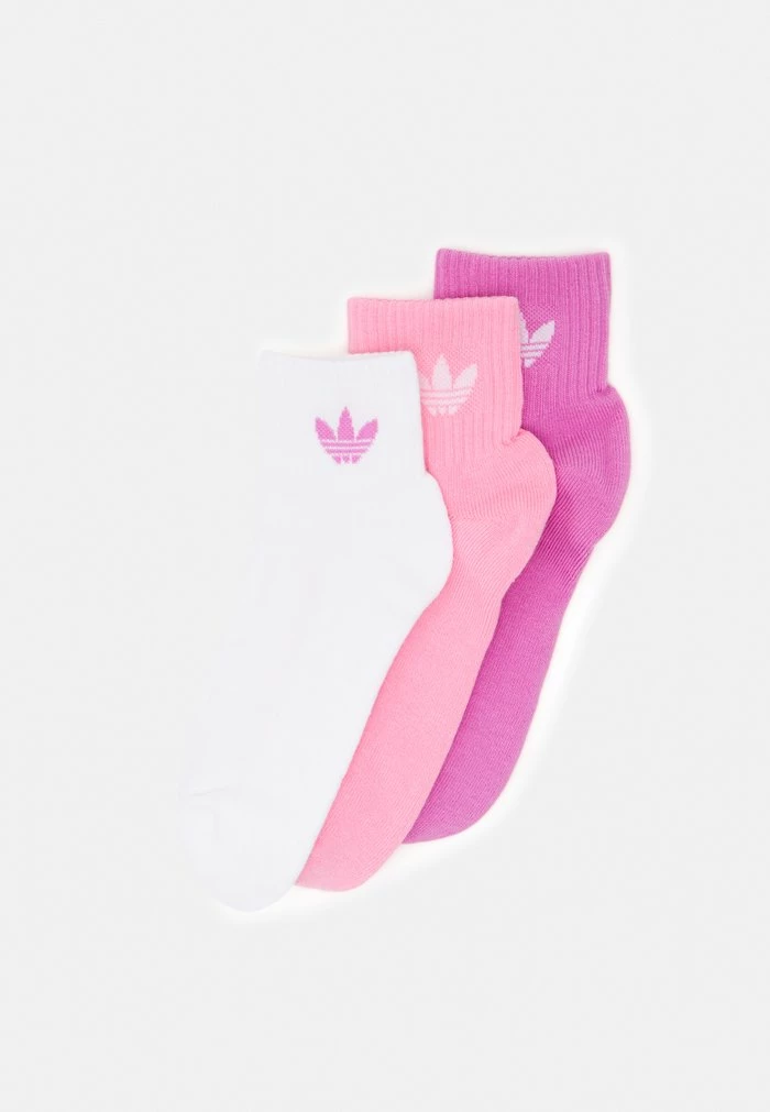 Adidas Originals MID ANKLE 3 PACK UNISEX - Socks - White/bliss Pink/pulse Lilac 1 Adidas Originals MID ANKLE 3 PACK UNISEX - Socks - White/bliss Pink/pulse Lilac