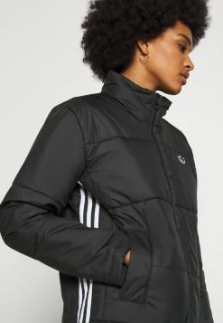 Adidas Originals SHORT PUFFER MIDWEIGHT JACKET - Light Jacket - Black -Adidas Originals Shop b2b8dd20c44349b588d7973c62351d73