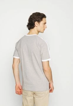 Adidas Originals STRIPES TEE UNISEX - Print T-shirt - Medium Grey Heather -Adidas Originals Shop b338f36ddc26423a8b704a6bc37efca3