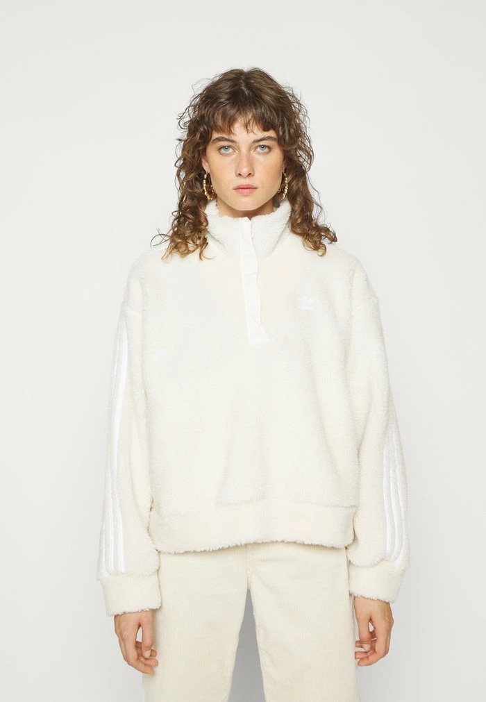 Adidas Originals Fleece Jumper - White 4 Adidas Originals Fleece Jumper - White - Image 4