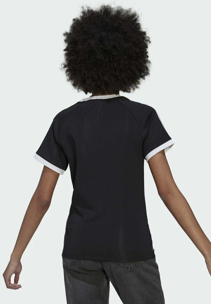 Adidas Originals ADICOLOR CLASSICS SLIM 3-STRIPES - Sports T-shirt - Black 3 Adidas Originals ADICOLOR CLASSICS SLIM 3-STRIPES - Sports T-shirt - Black - Image 3