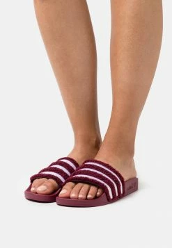 Adidas Originals ADILETTE - Mules - Shadow Red/footwear White/legacy Burgundy