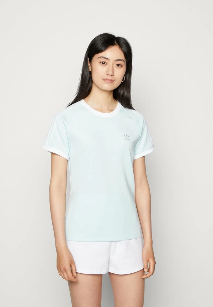 Adidas Originals SLIM TEE - Print T-shirt - Almost Blue 1 Adidas Originals SLIM TEE - Print T-shirt - Almost Blue