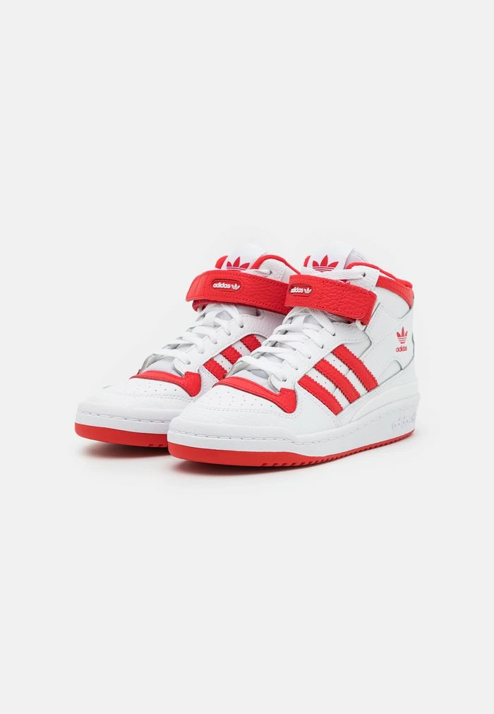 Adidas Originals FORUM MID UNISEX - High-top Trainers - Footwear White/vivid Red 5 Adidas Originals FORUM MID UNISEX - High-top Trainers - Footwear White/vivid Red - Image 5